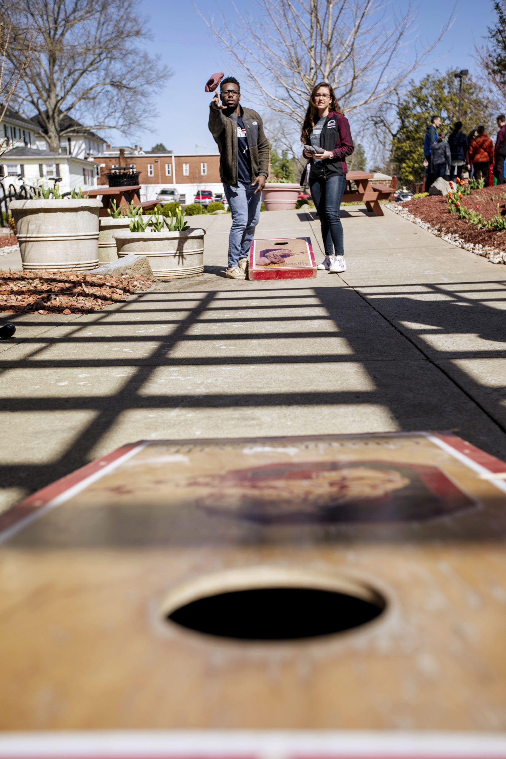 Students walking outside the CU Windsor campus building